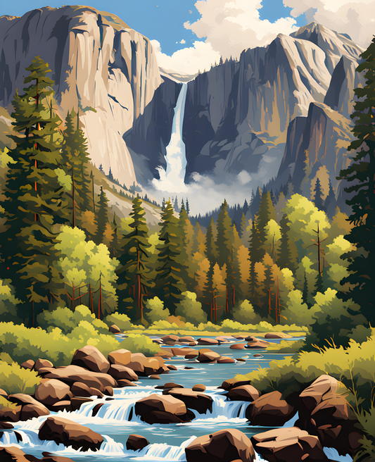 Yosemite National Park (2) - Van-Go Paint-By-Number Kit