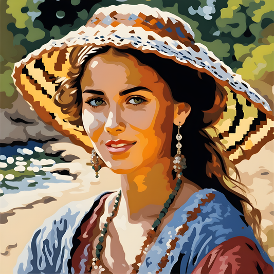 Morocco Collection PD (33) - Young Lady from Salé - Van-Go Paint-By-Number Kit