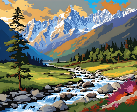 Amazing Places OD (347) - Yumthang Valley, India - Van-Go Paint-By-Number Kit