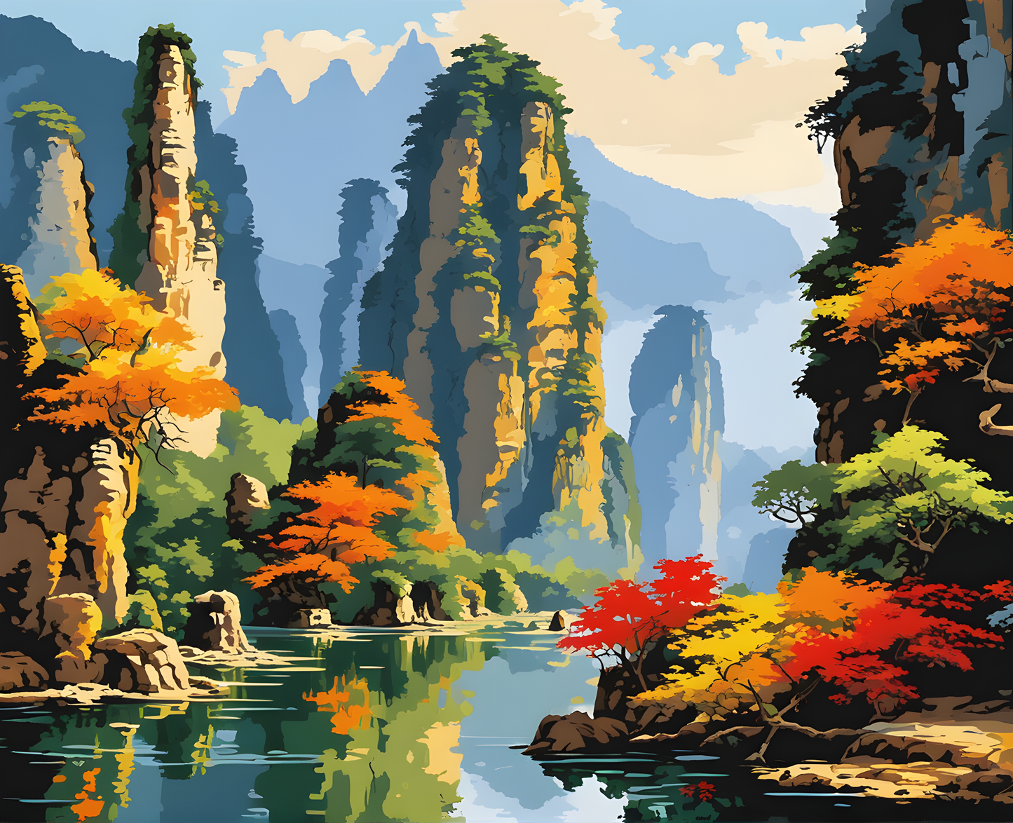 Amazing Places OD (351) - Zhangjiajie National Forest, China - Van-Go Paint-By-Number Kit