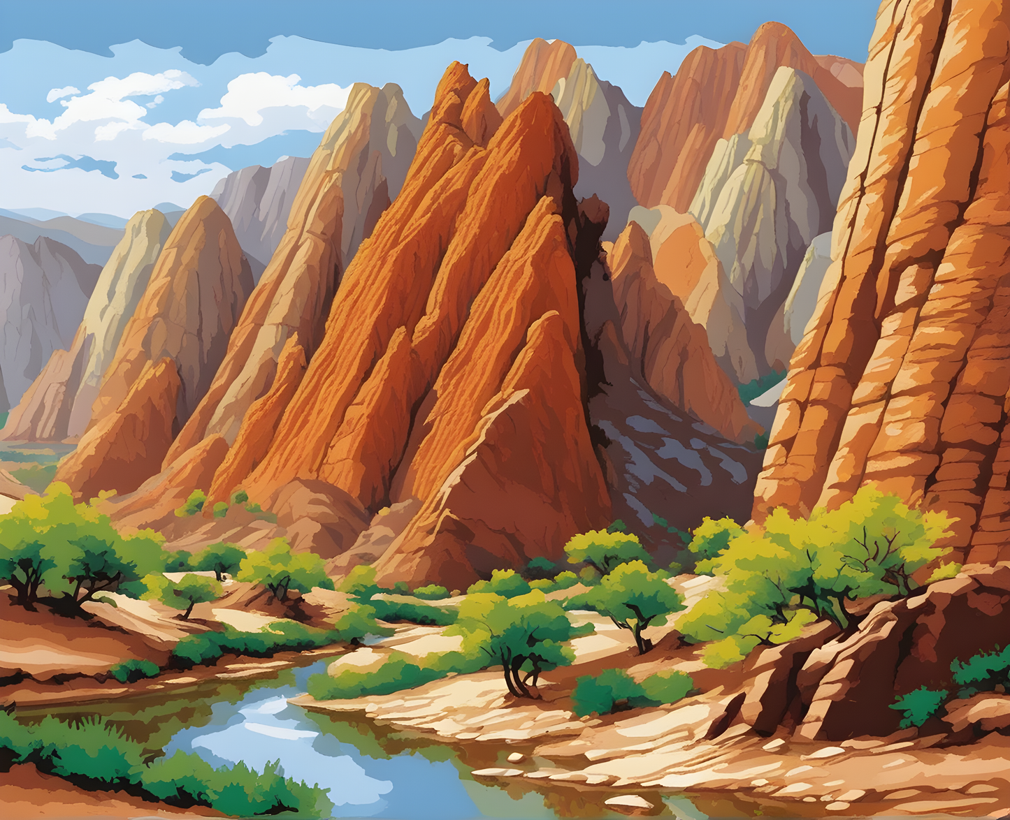 Amazing Places OD (352) - Zhangye Danxia Geopark, China - Van-Go Paint-By-Number Kit