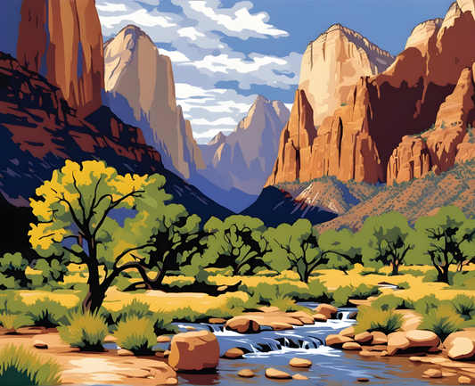 Amazing Places OD (356) - Zion National Park, Utah, USA - Van-Go Paint-By-Number Kit