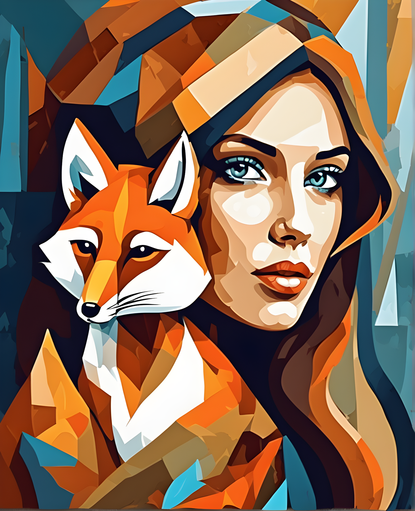 A Girl with a Fox (3) - Van-Go Paint-By-Number Kit