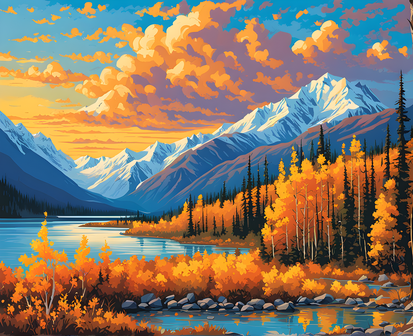 Canada Collection - Kluane National Park, Yukon Territory (44) - Van-Go Paint-By-Number Kit