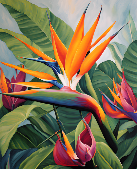 Exotic Flowers Collection (56) - Bird of Paradise Flower - Van-Go Paint-By-Number Kit