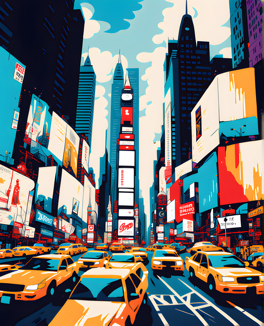 Times Square NYC Collection PD (4) - Van-Go Paint-By-Number Kit