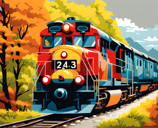 Train Collection PD (13) - Van-Go Paint-By-Number Kit
