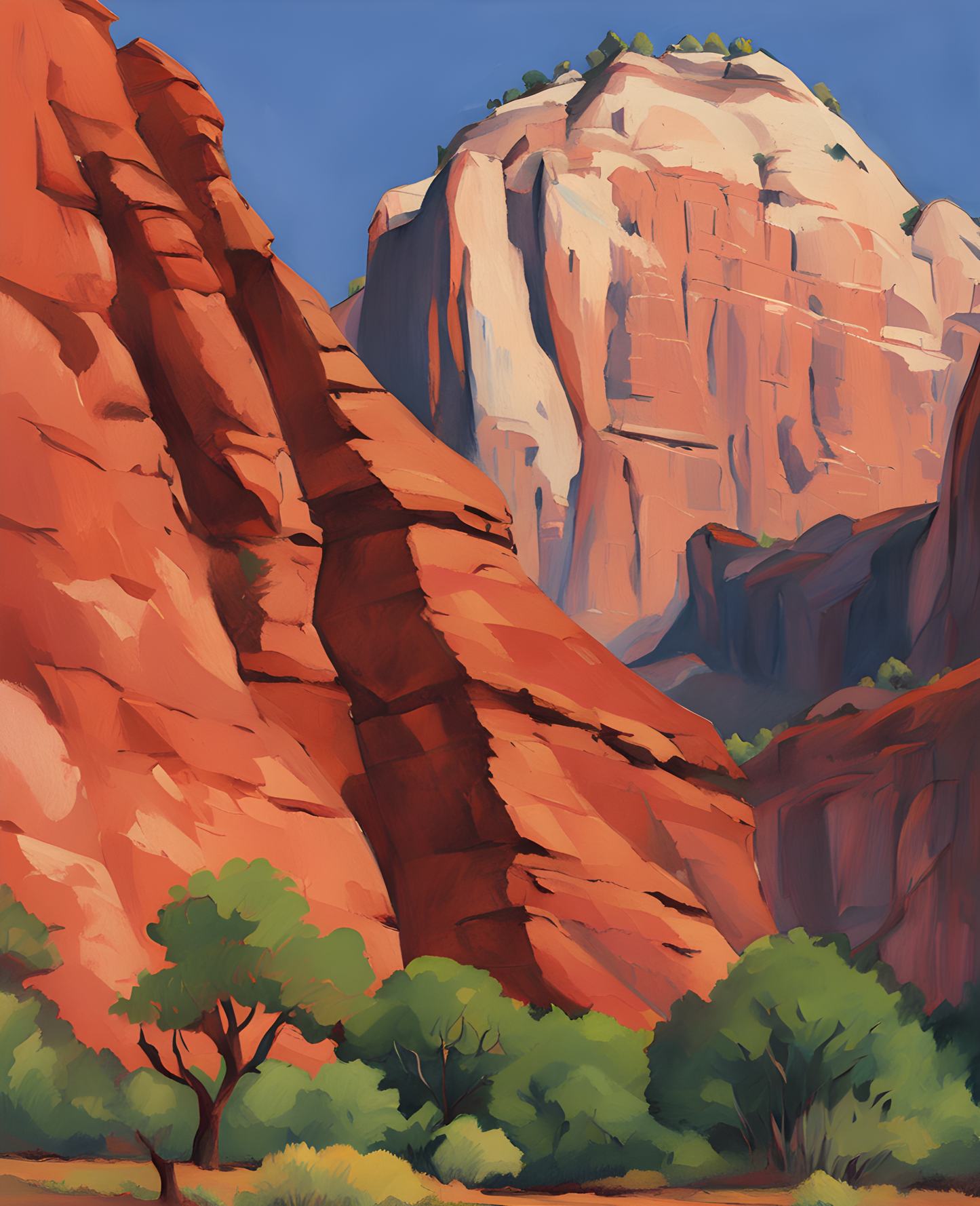 USA Great Places (32) - Red Rock Wonders, Zion National Park - Van-Go Paint-By-Number Kit