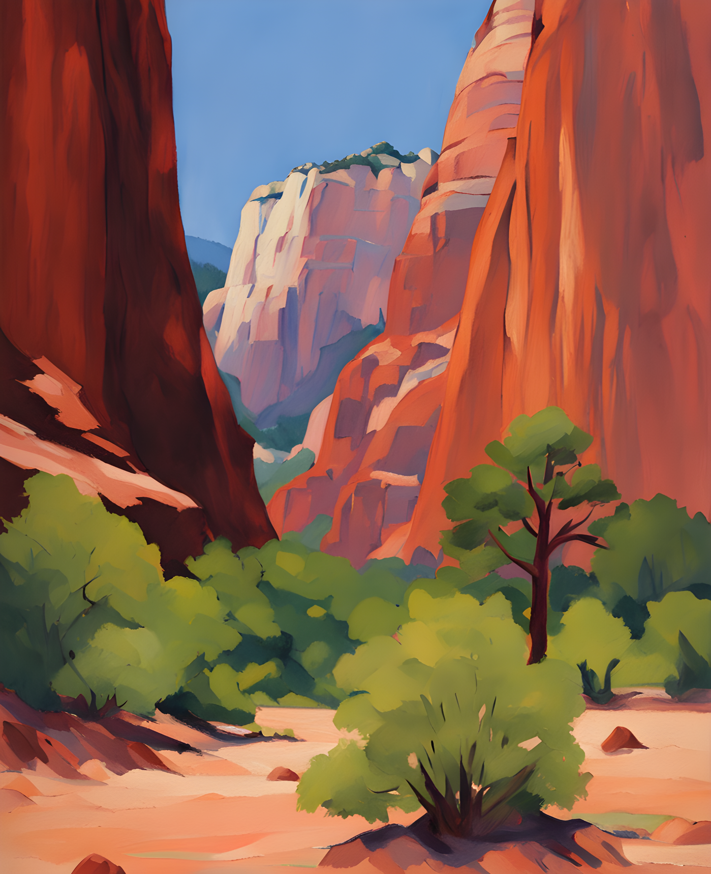 USA Great Places (31) - Red Rock Wonders, Zion National Park - Van-Go Paint-By-Number Kit