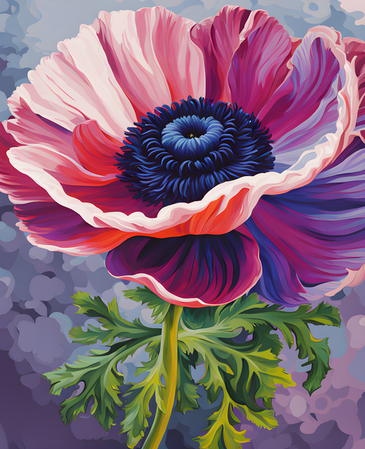 Exotic Flowers Collection (42) - Anemone Allure - Van-Go Paint-By-Number Kit