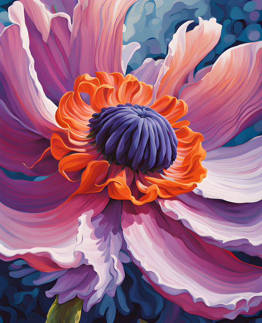 Exotic Flowers Collection (83) - Anemone Allure - Van-Go Paint-By-Number Kit