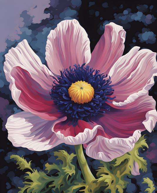 Exotic Flowers Collection (43) - Anemone Allure - Van-Go Paint-By-Number Kit