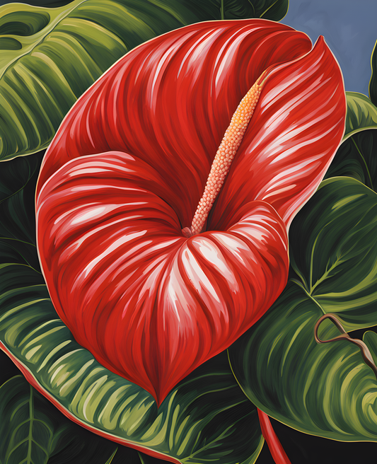 Exotic Flowers Collection (41) - Anthurium Splendor - Van-Go Paint-By-Number Kit