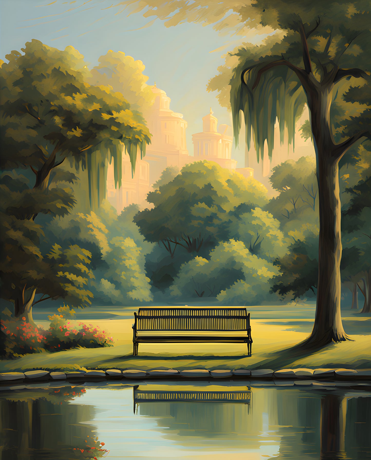 New Orleans Collection (12) - Audubon Park Serenity - Van-Go Paint-By-Number Kit