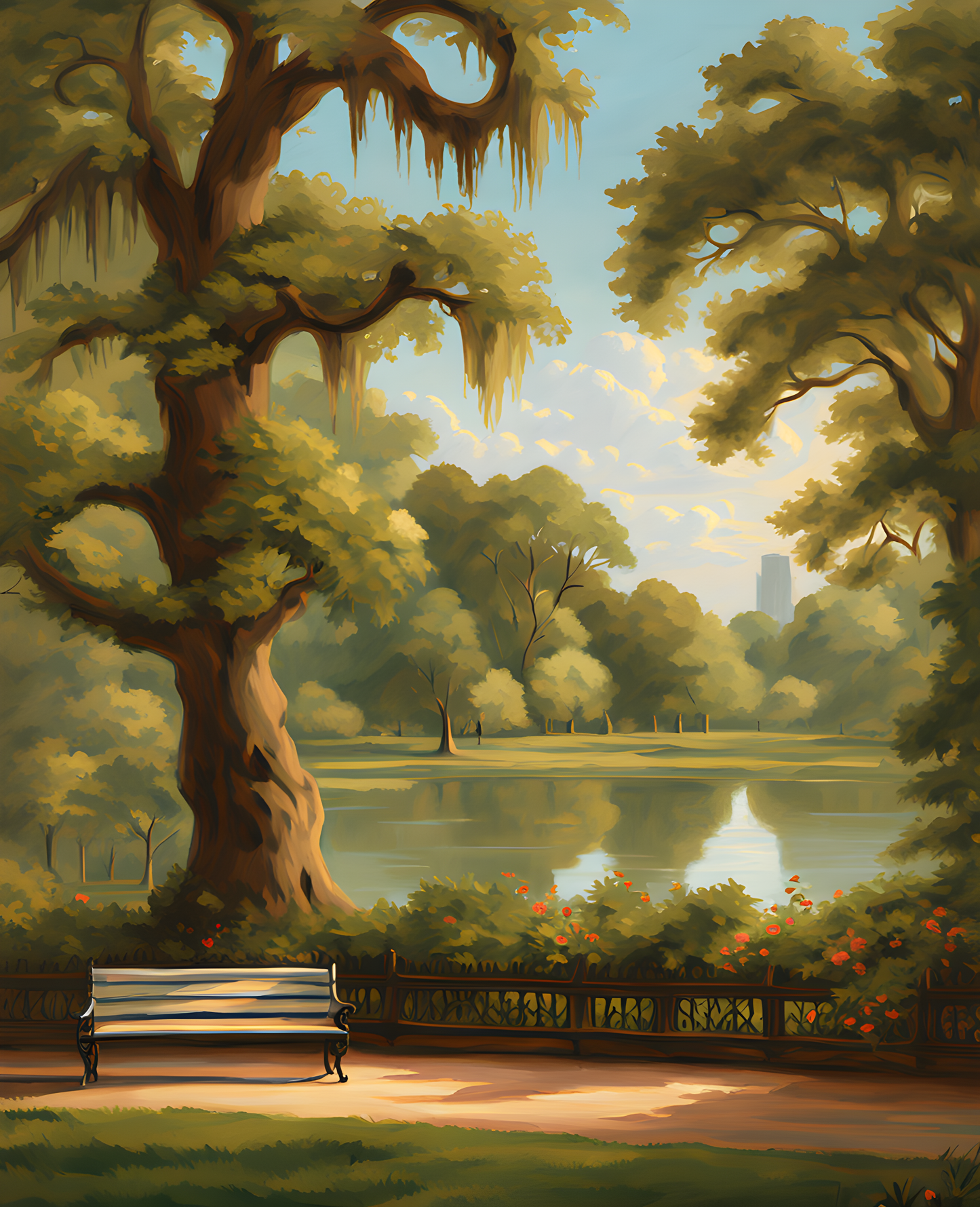 New Orleans Collection (9) - Audubon Park Serenity - Van-Go Paint-By-Number Kit