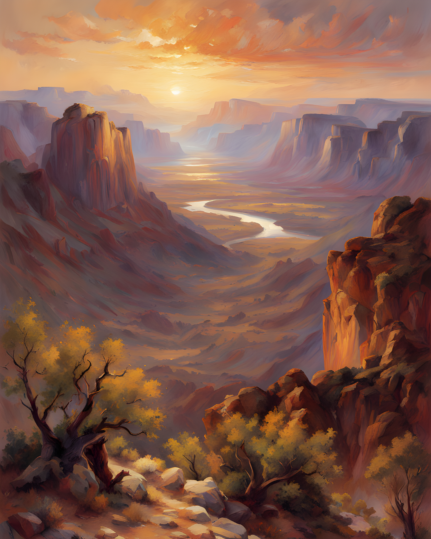 USA Great Places (245) - Big Bend Sunrise - Van-Go Paint-By-Number Kit