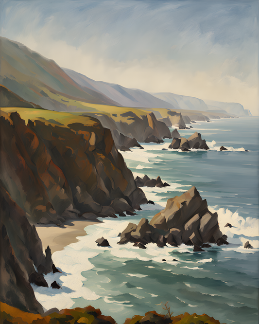 USA Great Places (39) - Big Sur Coastline, California - Van-Go Paint-By-Number Kit