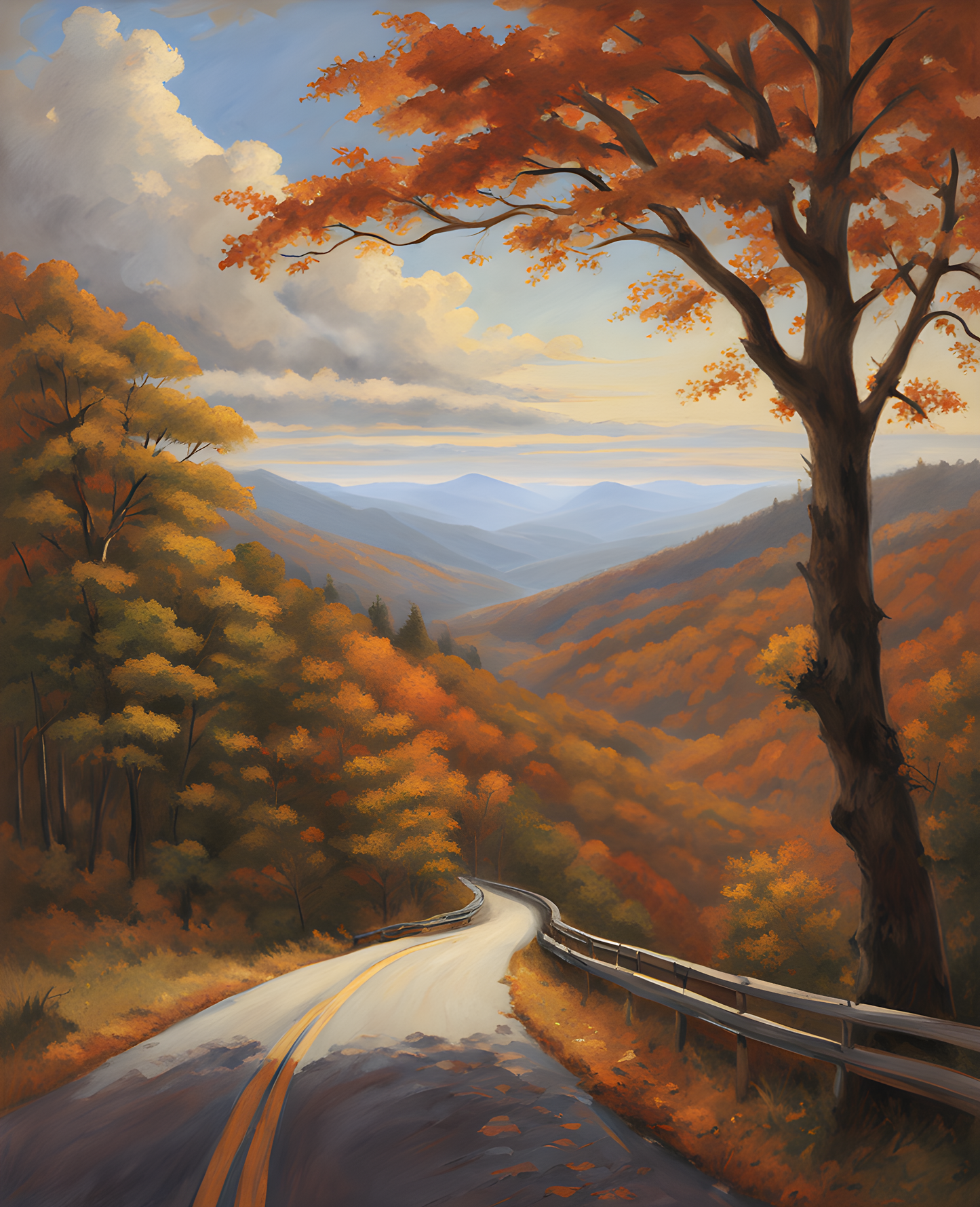 USA Great Places (70) - Blue Ridge Parkways - Van-Go Paint-By-Number Kit