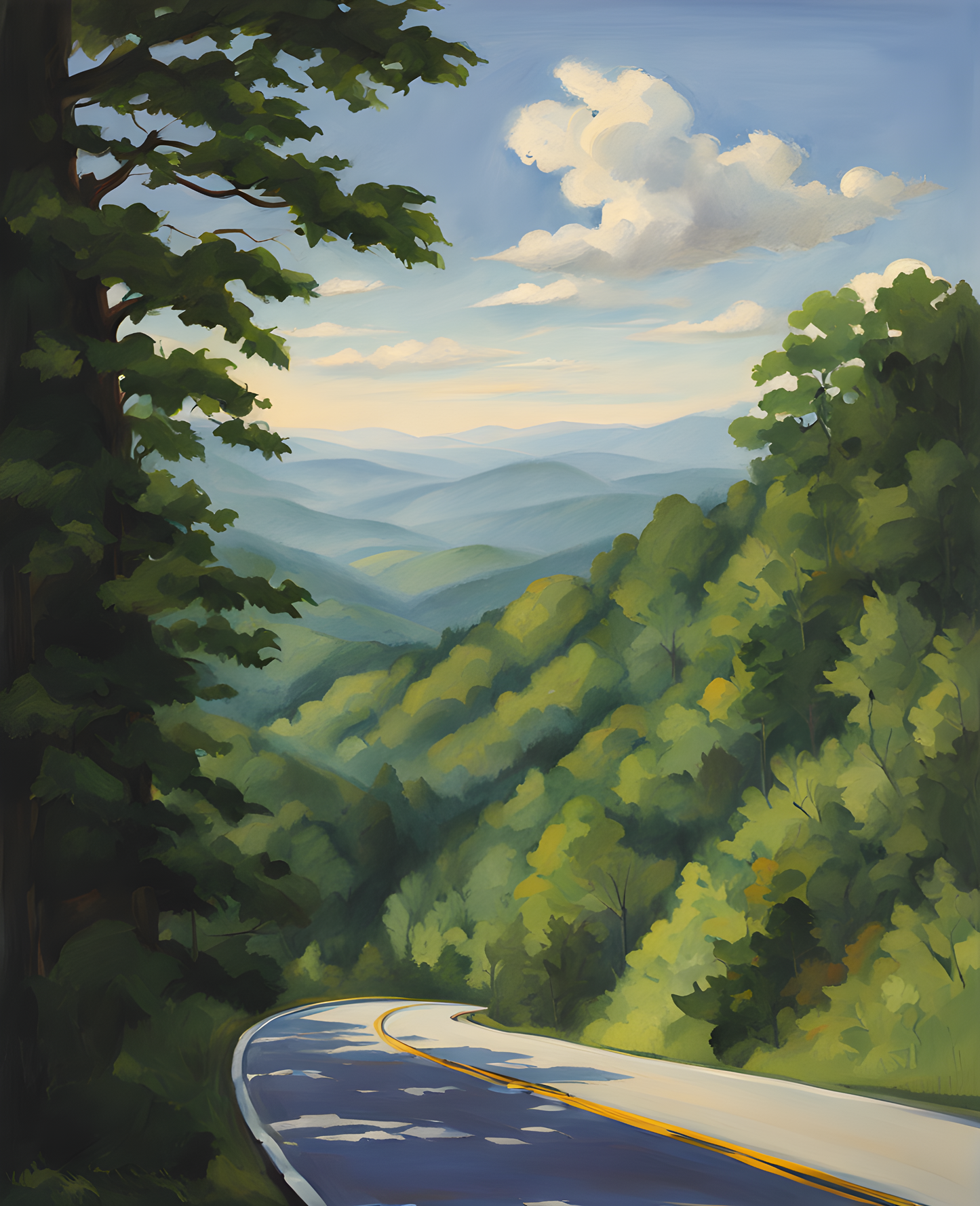 USA Great Places (69) - Blue Ridge Parkways - Van-Go Paint-By-Number Kit