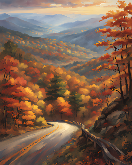 USA Great Places (68) - Blue Ridge Parkways - Van-Go Paint-By-Number Kit