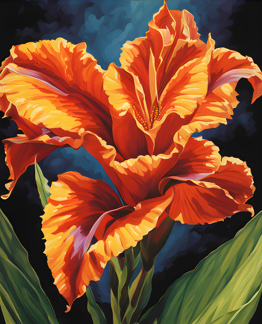 Exotic Flowers Collection (22) - Canna Lily Radiance - Van-Go Paint-By-Number Kit