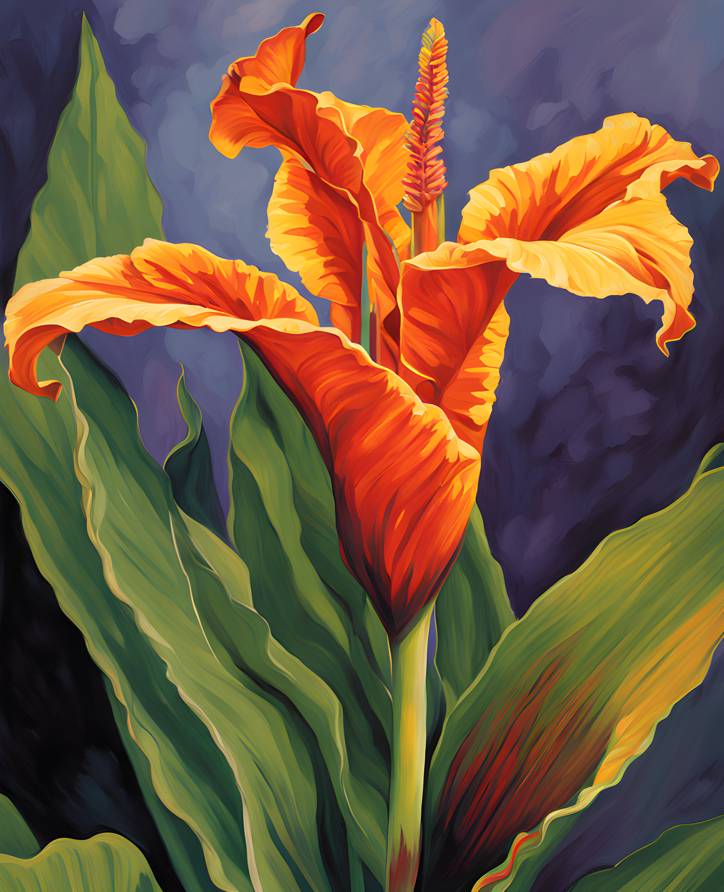 Exotic Flowers Collection (21) - Canna Lily Radiance - Van-Go Paint-By-Number Kit