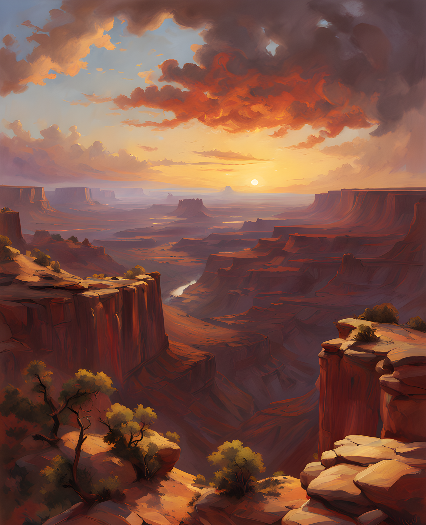 USA Great Places (193) - Canyonlands Sunset, UT  - Van-Go Paint-By-Number Kit