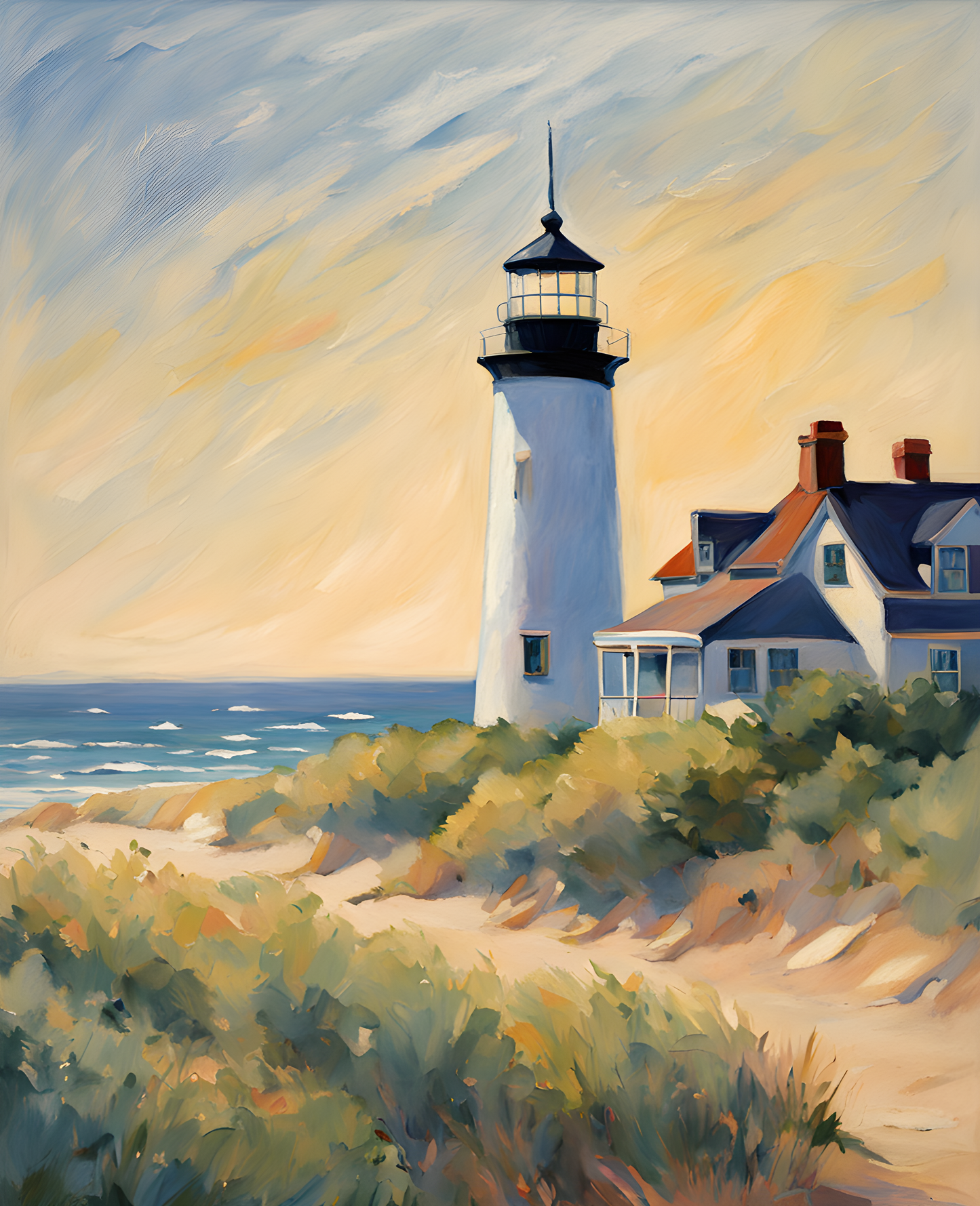 USA Great Places (14) - Cape Cod Lighthouse - Van-Go Paint-By-Number Kit