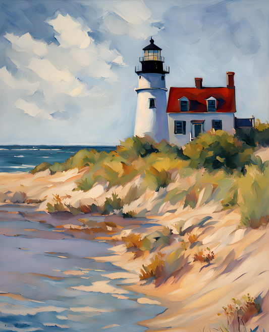 USA Great Places (15) - Cape Cod Lighthouse - Van-Go Paint-By-Number Kit