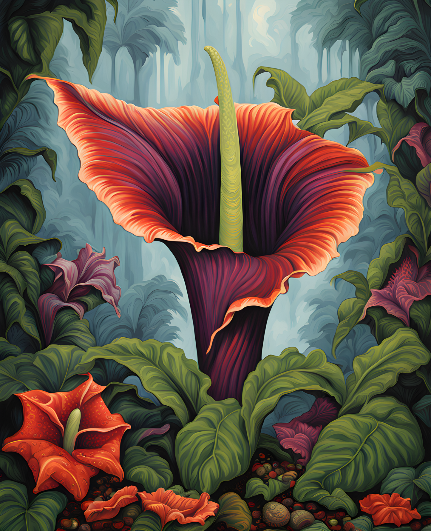 Exotic Flowers Collection (18) - Corpse Flower Mystique - Van-Go Paint-By-Number Kit