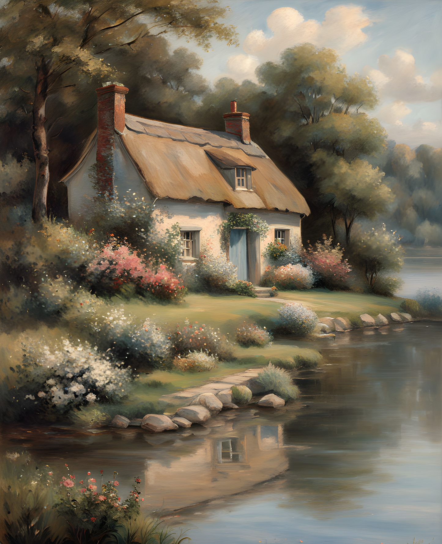 Cottage by the Lake (1) - Van-Go Paint-By-Number Kit