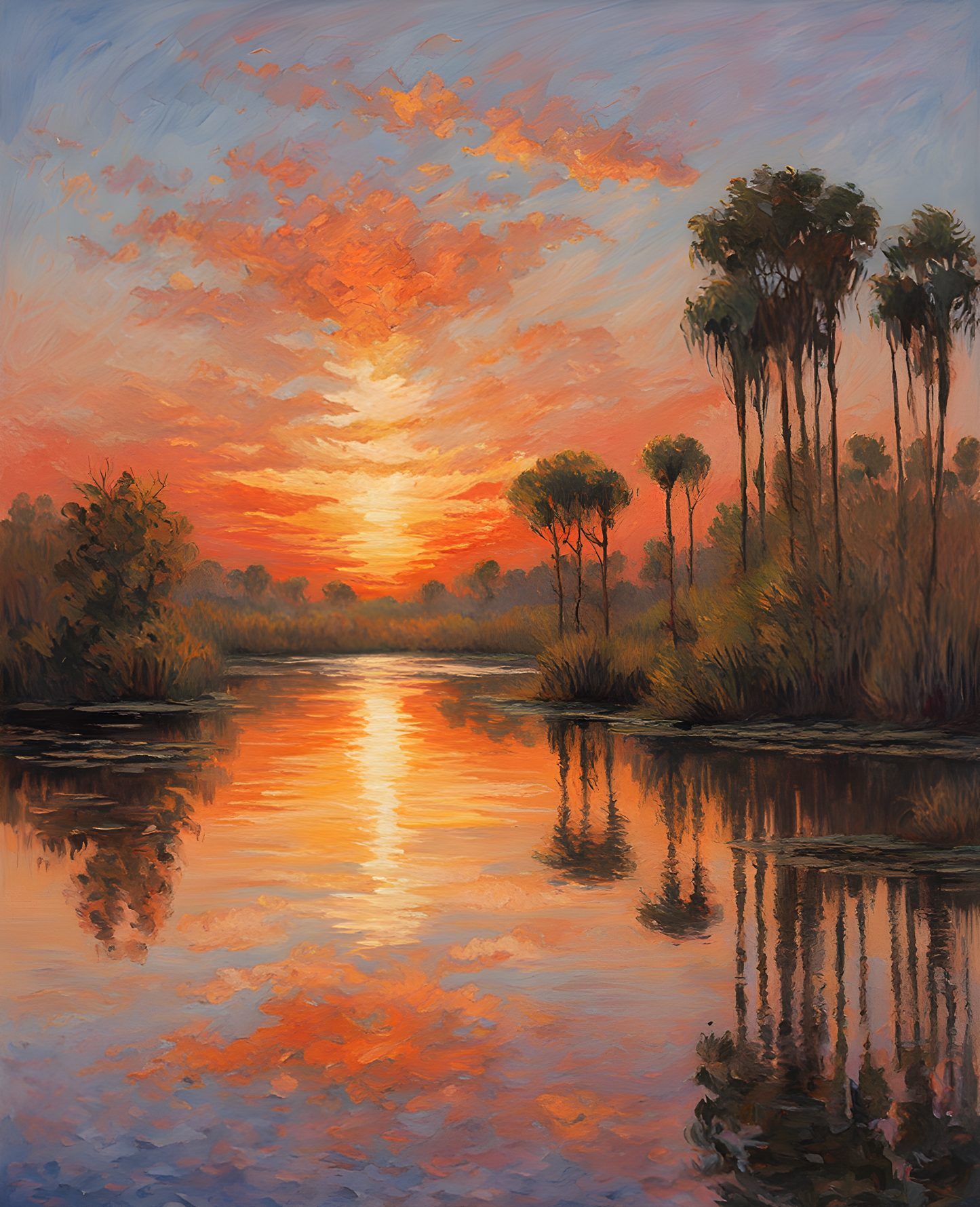 USA Great Places (62) - Everglades Sunrise, Florida - Van-Go Paint-By-Number Kit