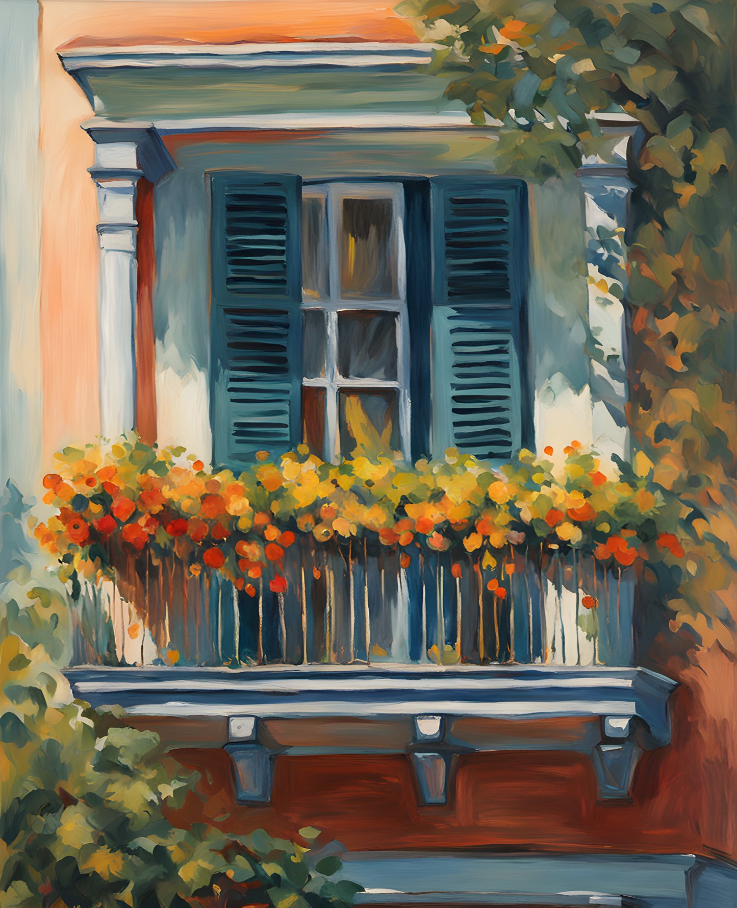 New Orleans Collection (21) - French Quarter Balcony - Van-Go Paint-By-Number Kit