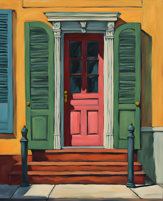 New Orleans Collection (17) - French Quarter Doorway - Van-Go Paint-By-Number Kit