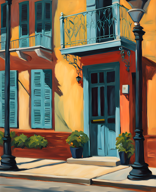 New Orleans Collection (18) - French Quarter Doorway - Van-Go Paint-By-Number Kit