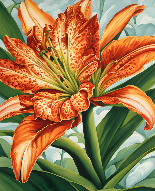 Exotic Flowers Collection (12) - Ginger Lily Glory - Van-Go Paint-By-Number Kit