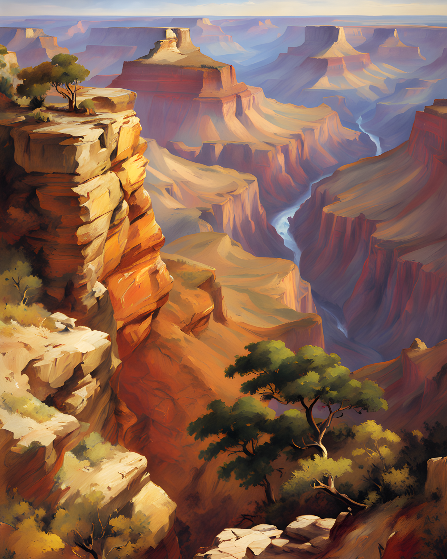 USA Great Places (98) - Grand Canyon Vista - Van-Go Paint-By-Number Kit