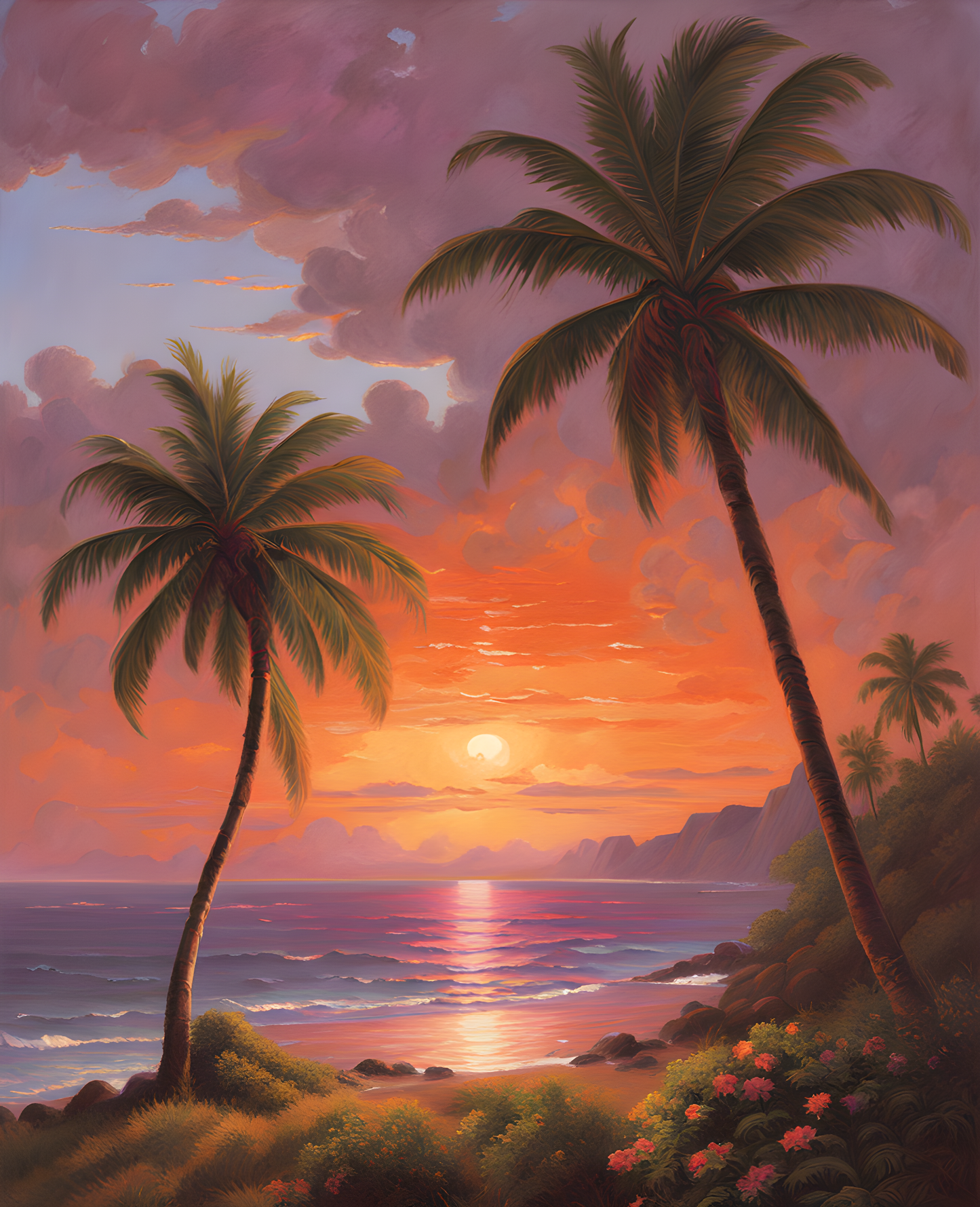 Hawaiian Sunset (1) - Van-Go Paint-By-Number Kit