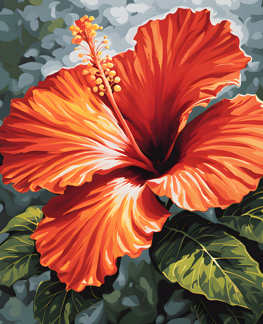 Exotic Flowers Collection (26) - Hibiscus Harmony - Van-Go Paint-By-Number Kit