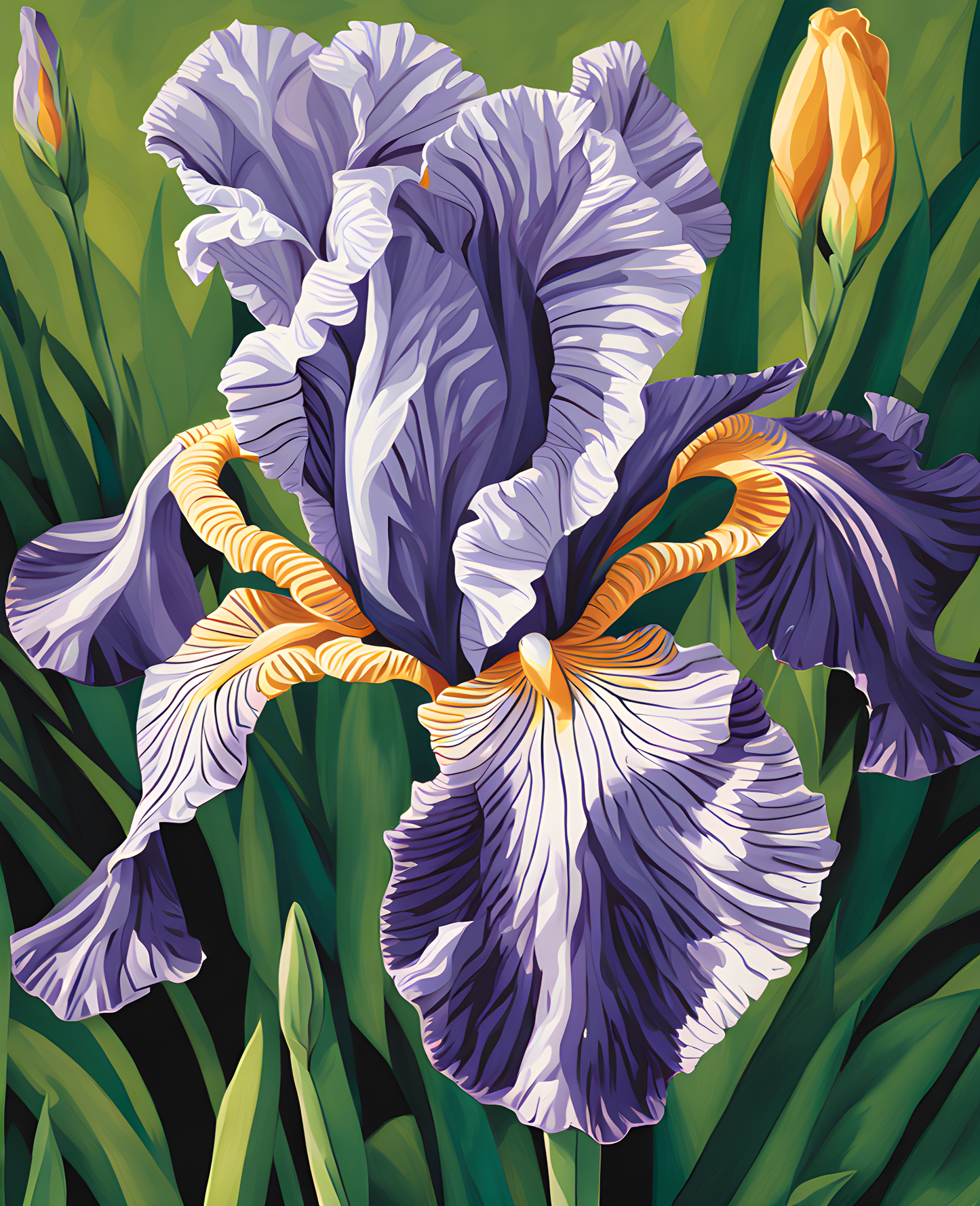 Exotic Flowers Collection (91) - Iris Serenity - Van-Go Paint-By-Number Kit