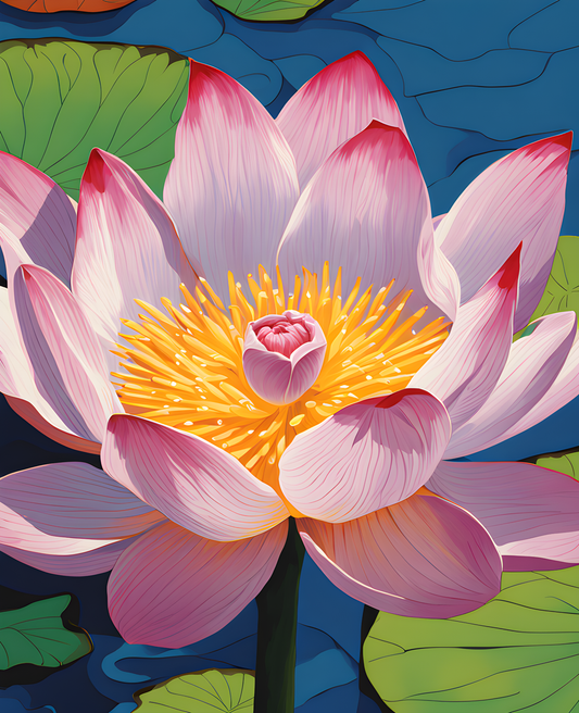 Exotic Flowers Collection (80) - Lotus Serenity - Van-Go Paint-By-Number Kit