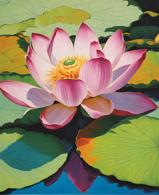 Exotic Flowers Collection (81) - Lotus Serenity - Van-Go Paint-By-Number Kit