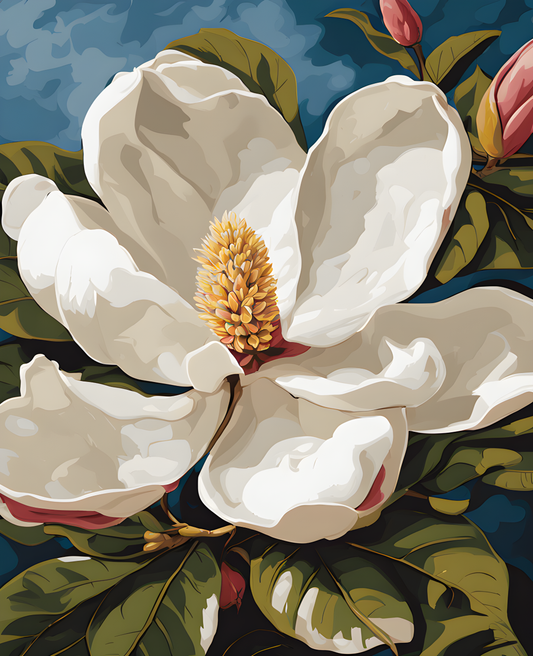 Exotic Flowers Collection (99) - Magnolia Graces - Van-Go Paint-By-Number Kit