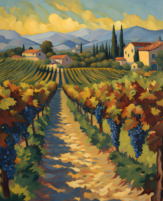 Mediterranean Vineyard (1) - Van-Go Paint-By-Number Kit