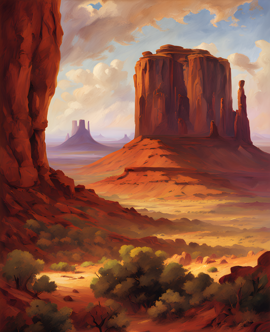 USA Great Places (192) - Monument Valley Majesty, AZ/UT - Van-Go Paint-By-Number Kit