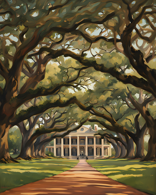 New Orleans Collection (10) - Oak Alley Plantation - Van-Go Paint-By-Number Kit