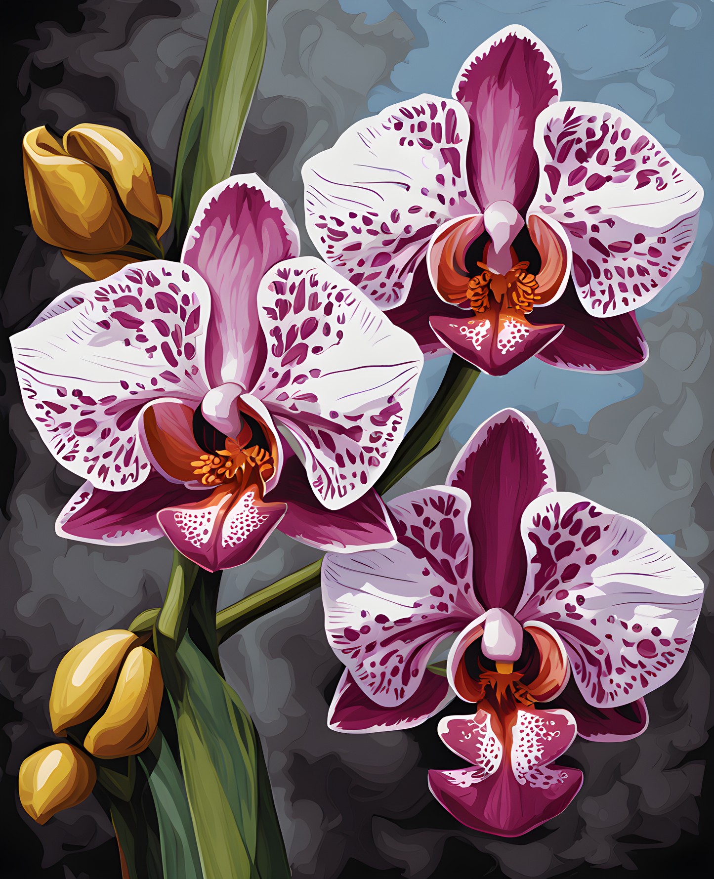 Exotic Flowers Collection (48) - Orchid Elegance - Van-Go Paint-By-Number Kit