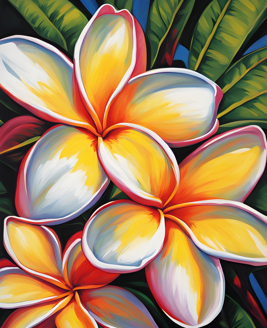 Exotic Flowers Collection (59) - Plumeria Bliss - Van-Go Paint-By-Number Kit