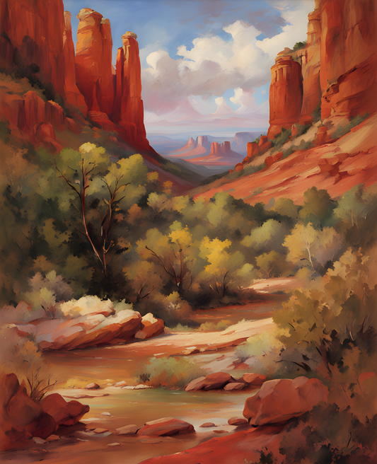 USA Great Places (248) - Red Rock State Park, Arizona - Van-Go Paint-By-Number Kit