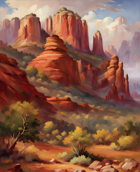 USA Great Places (247) - Red Rock State Park, Arizona - Van-Go Paint-By-Number Kit